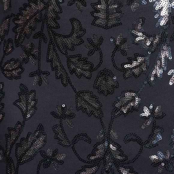 Queen for the Night Navy Blue Sequin Lace-Up
Mermaid Maxi Dress - Picture 5 of 8